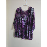 Catherines Women's Plus Size Floral Blouse 1X - PREOWNED