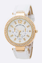 Cargar imagen en el visor de la galería, Crystal Bezel Fashion Watch Bracelet Set
