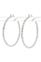 Load image into Gallery viewer, 70MM Textured Shiny Hoop Earrings

