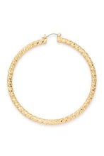 Load image into Gallery viewer, 70MM Textured Shiny Hoop Earrings
