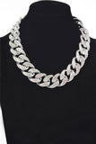 Rhinestone Pave Chunky Chain Necklace