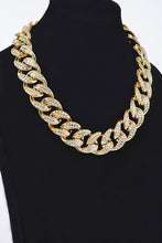 Load image into Gallery viewer, Rhinestone Pave Chunky Chain Necklace
