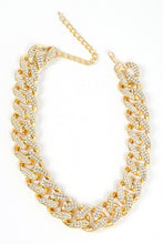 Load image into Gallery viewer, Rhinestone Pave Chunky Chain Necklace
