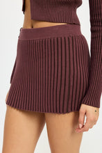 Load image into Gallery viewer, RIBBED KNIT MINI SKIRT
