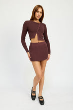 Load image into Gallery viewer, RIBBED KNIT MINI SKIRT
