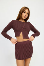 Load image into Gallery viewer, RIBBED KNIT MINI SKIRT
