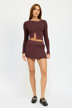 Load image into Gallery viewer, RIBBED KNIT MINI SKIRT
