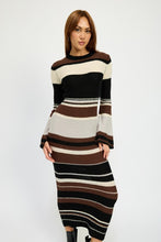Load image into Gallery viewer, STRIPE MAXI BODYCON DRESS
