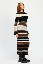 Load image into Gallery viewer, STRIPE MAXI BODYCON DRESS
