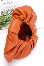 Cargar imagen en el visor de la galería, Pleated Circle Faux Leather Circle Clutch
