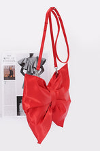 Load image into Gallery viewer, Oversize Satin Bow Convertible Clutch Swing Bag
