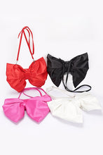 Load image into Gallery viewer, Oversize Satin Bow Convertible Clutch Swing Bag
