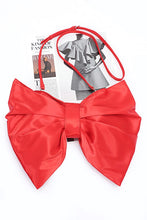 Load image into Gallery viewer, Oversize Satin Bow Convertible Clutch Swing Bag
