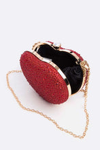 Cargar imagen en el visor de la galería, Rhinestone Pave Heart Shape Party Box Clutch
