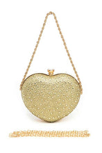 Cargar imagen en el visor de la galería, Rhinestone Pave Heart Shape Party Box Clutch
