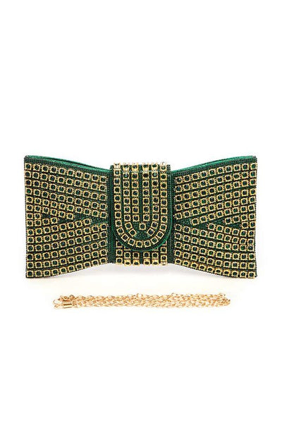 Rhinestone Bowtie Iconic Clutch Bag