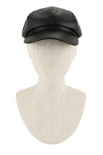 Load image into Gallery viewer, Vintage Faux Leather Solid Beret Cap
