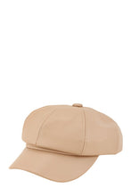 Load image into Gallery viewer, Vintage Faux Leather Solid Beret Cap
