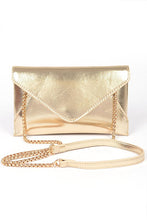 Cargar imagen en el visor de la galería, Convertible Metallic Envelope Clutch
