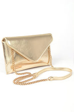 Cargar imagen en el visor de la galería, Convertible Metallic Envelope Clutch
