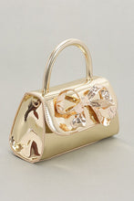 Cargar imagen en el visor de la galería, Metallic Bow Tie Mirror Top Handle Bag
