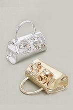Cargar imagen en el visor de la galería, Metallic Bow Tie Mirror Top Handle Bag
