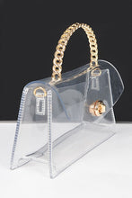 Load image into Gallery viewer, Top Handle Stadium Transparent Clear Bag
