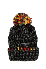 Load image into Gallery viewer, Multi Color Knit Beanie with Pop Color Pom
