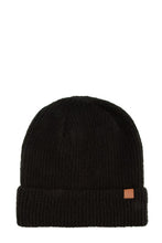 Cargar imagen en el visor de la galería, Solid Rib Beanie with Leather Tab
