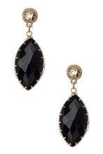 Load image into Gallery viewer, Faceted Cut Stone Almond Drop Earrings
