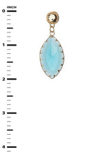 Load image into Gallery viewer, Faceted Cut Stone Almond Drop Earrings
