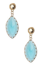 Load image into Gallery viewer, Faceted Cut Stone Almond Drop Earrings
