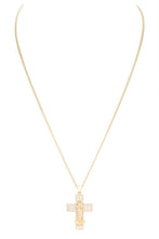 Load image into Gallery viewer, CZ St Mary Cross Pendant Necklace
