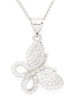 Load image into Gallery viewer, Cubic Zirconia Butterfly Pendant Necklace
