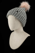 Cargar imagen en el visor de la galería, Jewel Knit Cuffed Pom Beanie
