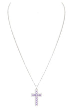 Load image into Gallery viewer, Cubic Zirconia Cross Pendant Necklace
