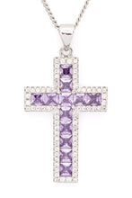 Load image into Gallery viewer, Cubic Zirconia Cross Pendant Necklace
