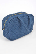 Cargar imagen en el visor de la galería, Quilted Denim Weekender Gym Bag
