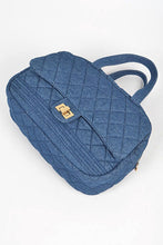 Cargar imagen en el visor de la galería, Quilted Denim Weekender Gym Bag
