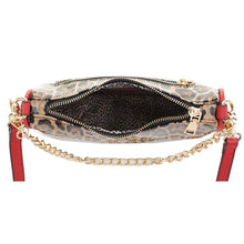 Cargar imagen en el visor de la galería, Glossy Leopard Chain Link Crossbody Satchel

