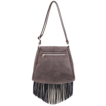 Cargar imagen en el visor de la galería, Faux Suede Fringe Flap Crossbody Bag
