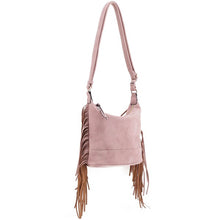 Cargar imagen en el visor de la galería, Faux Suede Fringe Crossbody Bag
