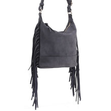 Cargar imagen en el visor de la galería, Faux Suede Fringe Crossbody Bag
