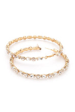 Load image into Gallery viewer, 90MM Iconic Crystal Hoop Earrings
