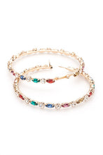 Load image into Gallery viewer, 90MM Iconic Crystal Hoop Earrings
