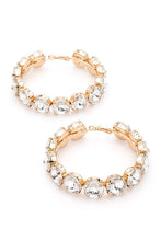 Load image into Gallery viewer, Oversize Crystal Iconic Hoop Earrings
