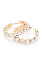 Load image into Gallery viewer, Oversize Crystal Iconic Hoop Earrings
