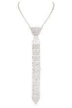 Load image into Gallery viewer, Rhinestone Neck Tie Necklace
