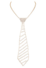 Load image into Gallery viewer, Rhinestone Necktie Necklace
