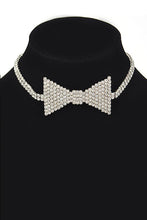 Load image into Gallery viewer, Rhinestone Bow Tie Iconic Choker Necklace
